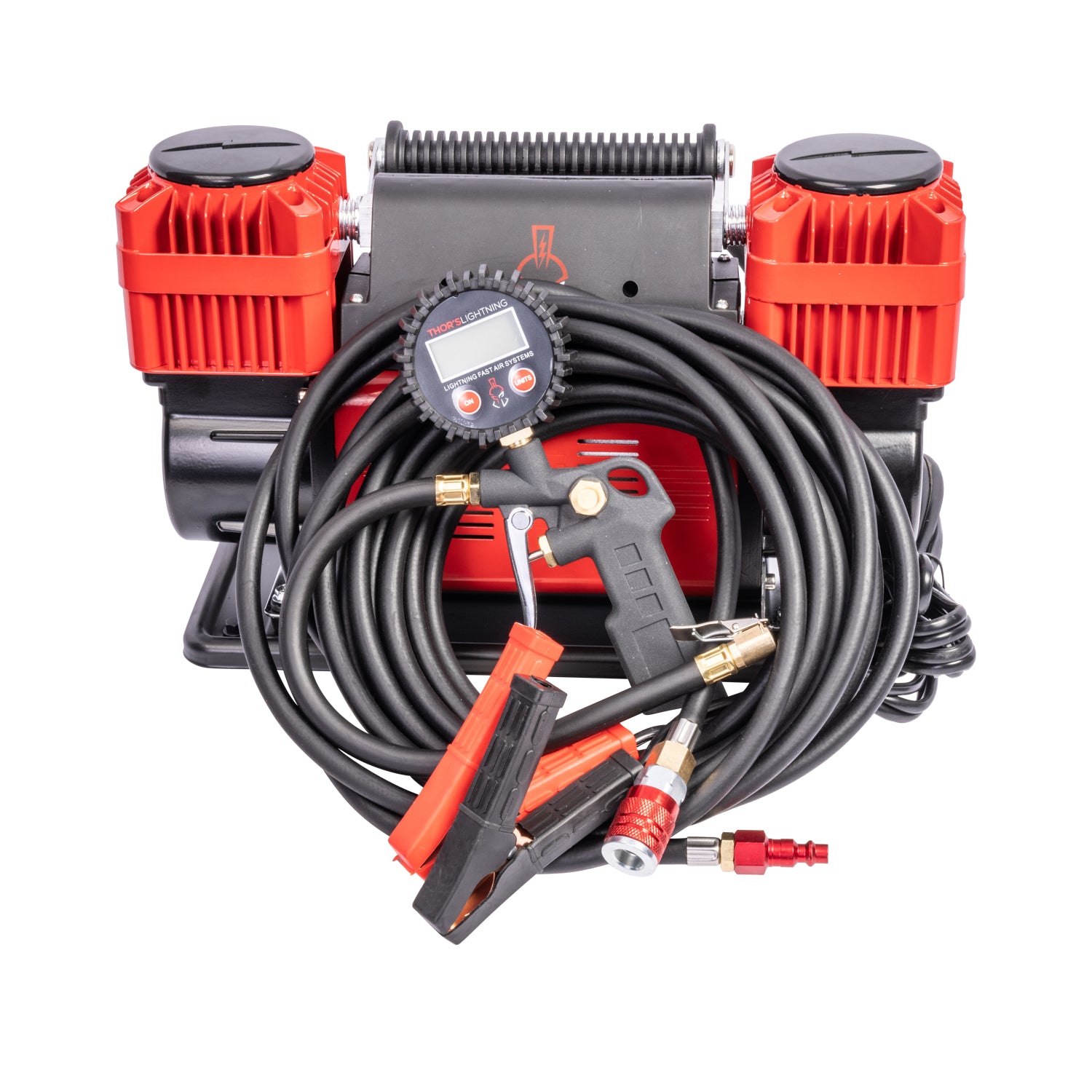 Thor's Lightning Bolt Portable  12v True Dual Air Compressor 10.6 CFM Thor's Lightning Bolt Portable  12v True Dual Air Compressor 10.6 CFM